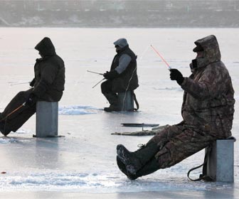 Pesca en hielo peces de agua fría 